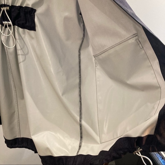 SOSKEN Sz 1-2 (US 22) Honor Denim Soft Shell Rain Jacket Coat Oversized - Picture 13 of 14